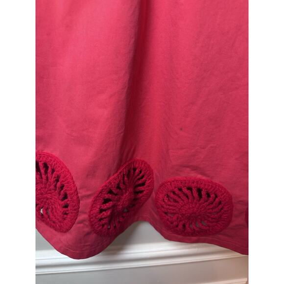 Elexiay Kogi Crochet Embellished A-Line Minidress red Size L NWT READ - Picture 5 of 16